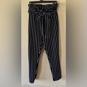 Black and White Striped Pants